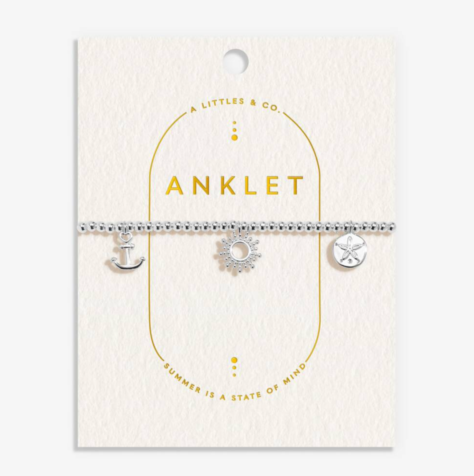 AL Charms Anklet in Silver Plating