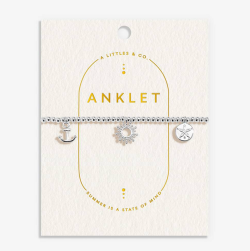 AL Charms Anklet in Silver Plating