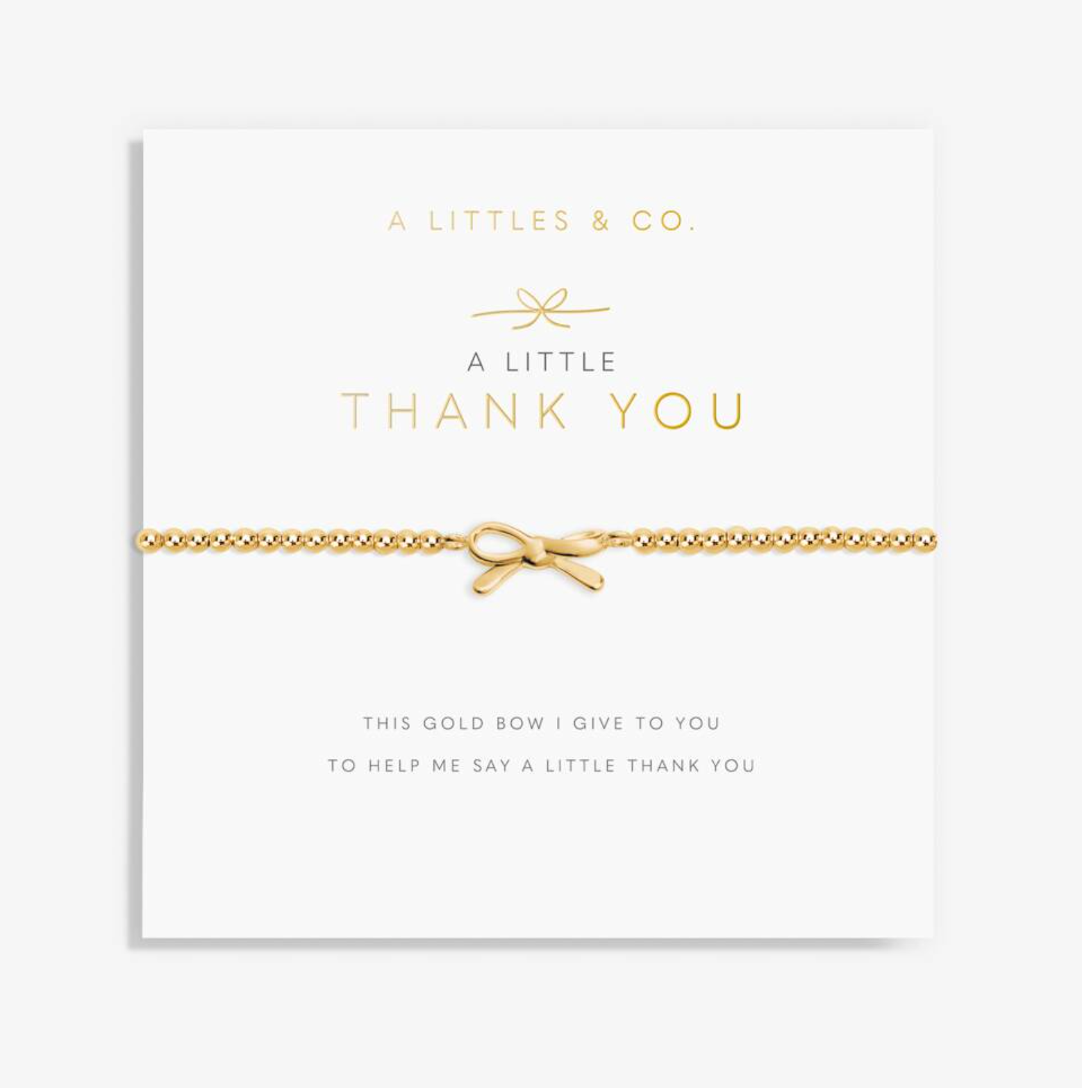 AL A Little 'Thank You' Bracelet in Gold-Tone Plating