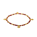 AL Affirmation Card 'Happiness' Bracelet in Gold-Tone Plating