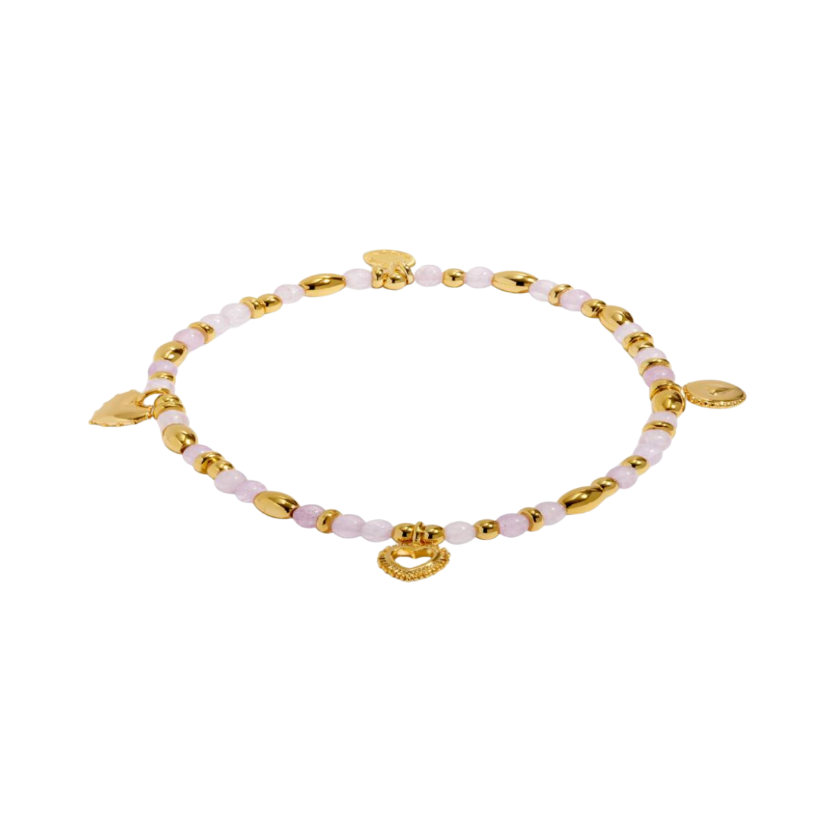 AL Affirmation Card 'Love' Bracelet in Gold-Tone Plating