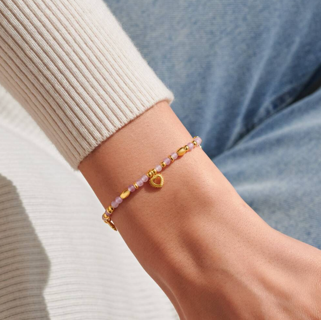 AL Affirmation Card 'Love' Bracelet in Gold-Tone Plating