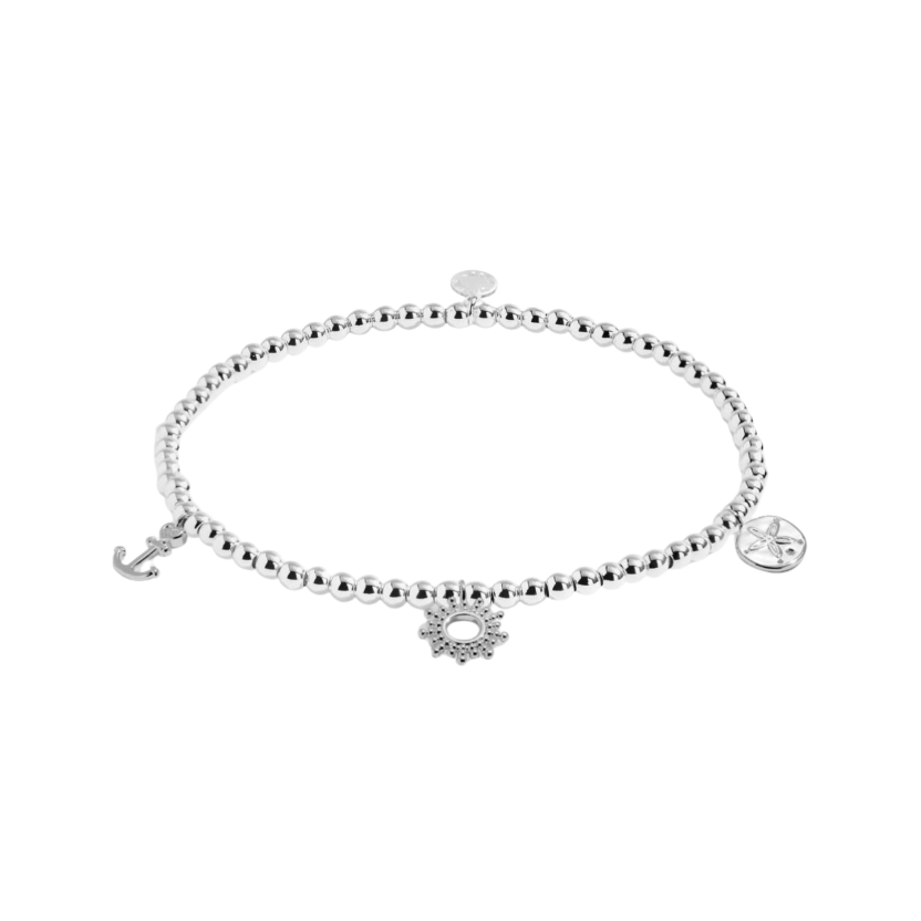 AL Charms Anklet in Silver Plating