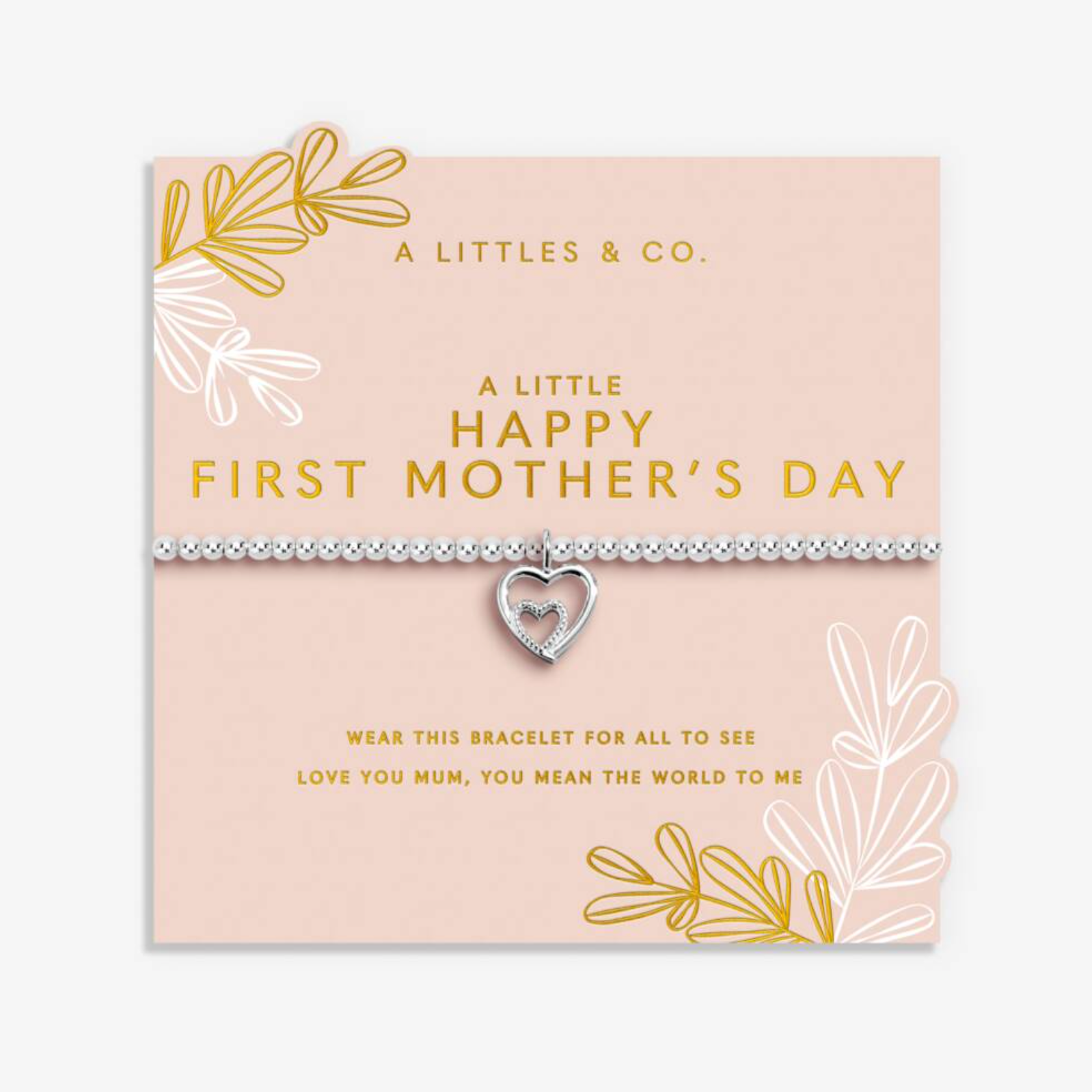 Mother's Day A Little 'Happy First Mother's Day' Bracelet in Silver Plating
