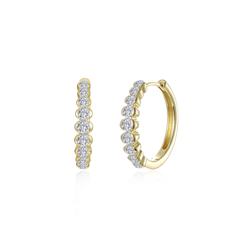 Gold Medium Willow Hoop Earrings