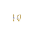 Emerald Twist Huggie Earrings