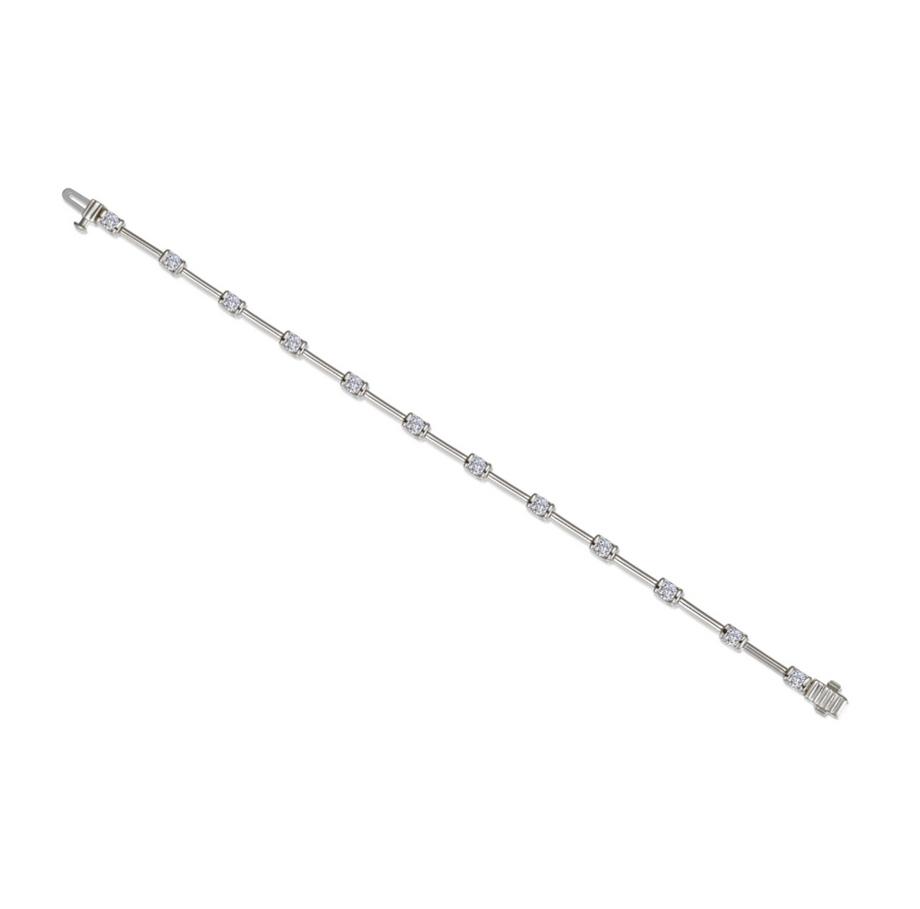 Silver Livia Semi-Bezel Bracelet