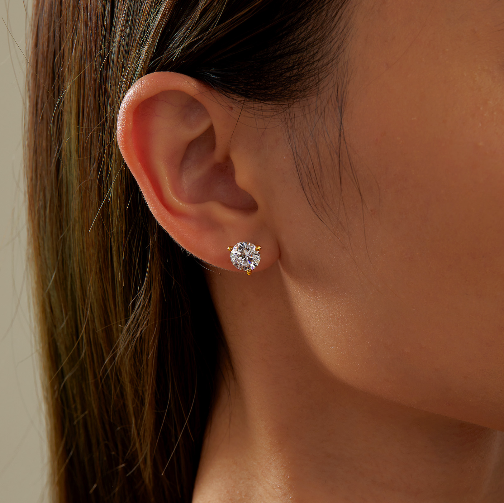 ER CL S.S. GP 4.08 CTTW 3 Prong Martini Studs