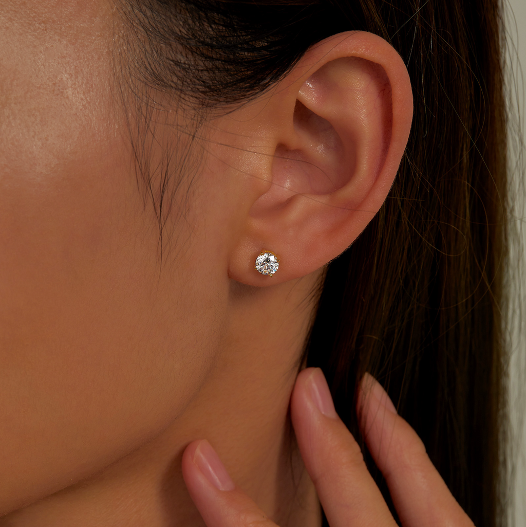 3 CTW Stud Earrings