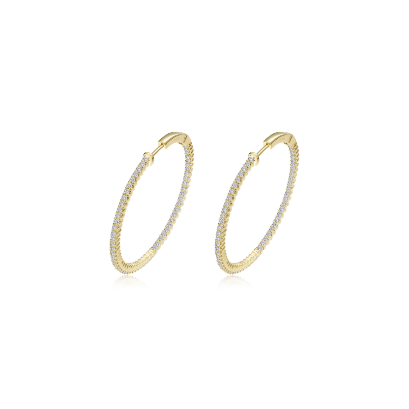 35 mm Gold Hoop Earrings