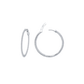 35 mm Silver Hoop Earrings