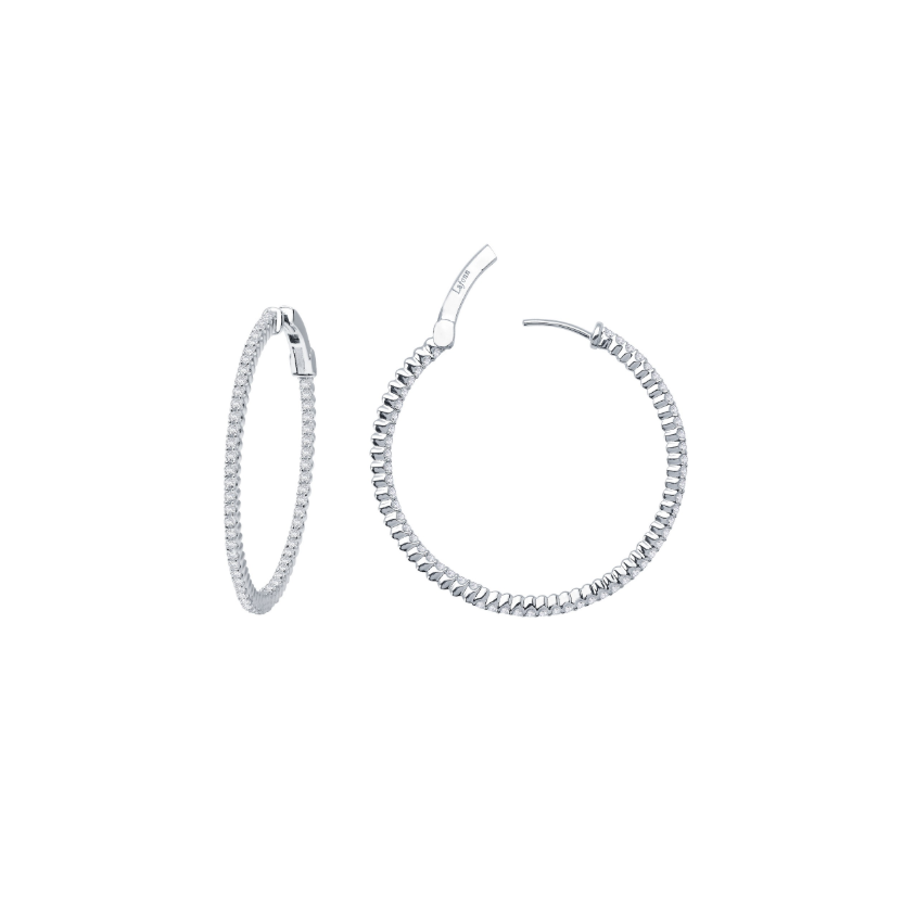 35 mm Silver Hoop Earrings