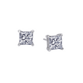 ER CL S.S. PT 2.50 CTTW 4 Prong Princess Cut Studs