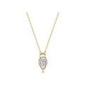 Gold Pear Lock Necklace