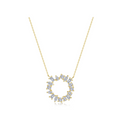 Gold Prismatic Circle Necklace