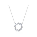 Silver Prismatic Circle Necklace