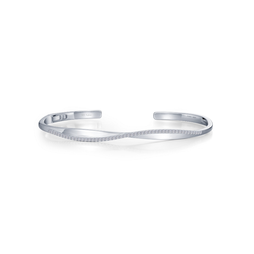 0.49 CTW Open Hinged Bangle Bracelet