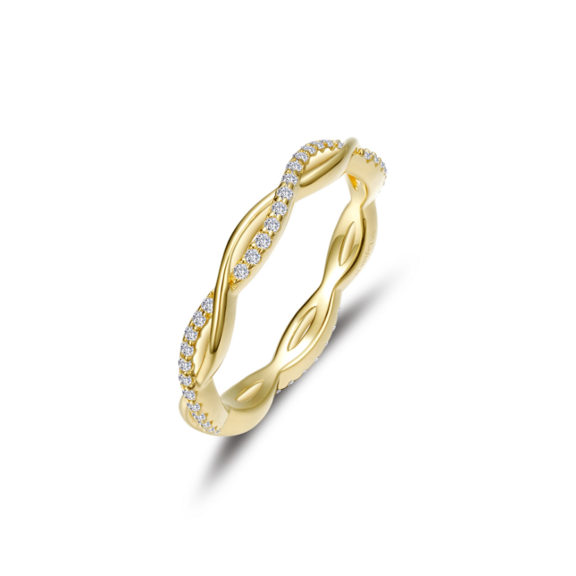 0.52 CTW Gold Twist Wedding Band