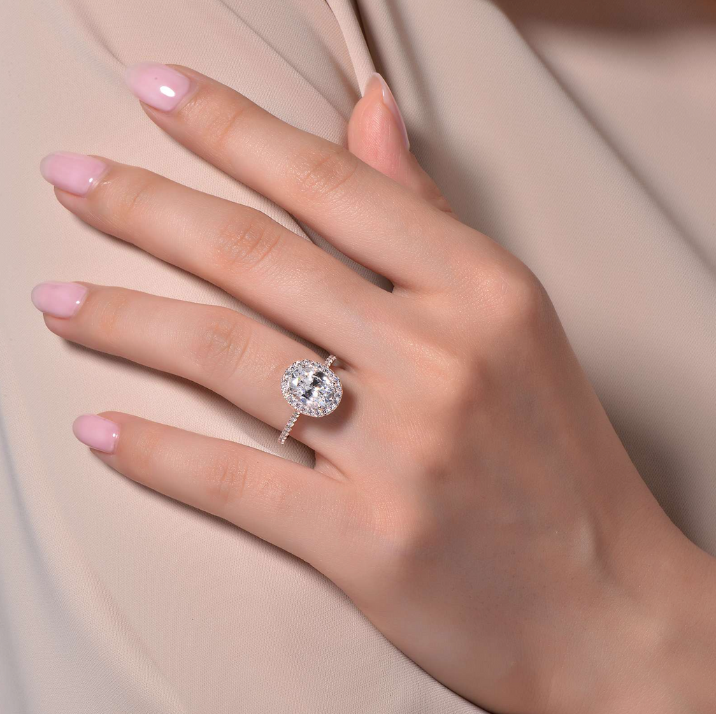 2.26 CTW Halo Engagement Ring