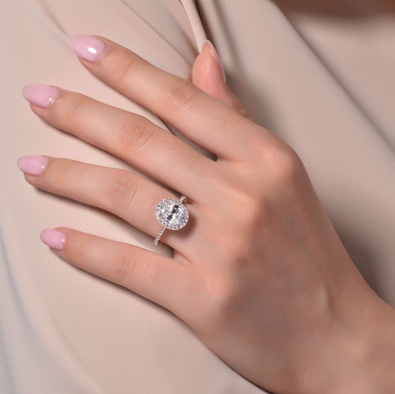 2.26 CTW Halo Engagement Ring