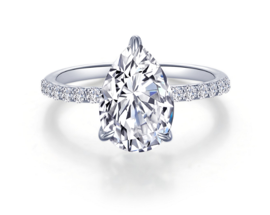 LaFonn Pear-Shaped Solitaire Engagement Ring