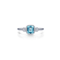 Lafonn Three-Stone March Birthstone Ring