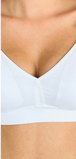 White Plunge Bra White Vegan Leather Flower Interchangeable Straps