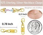 S.S. .925 Magnetic Extender - Gold