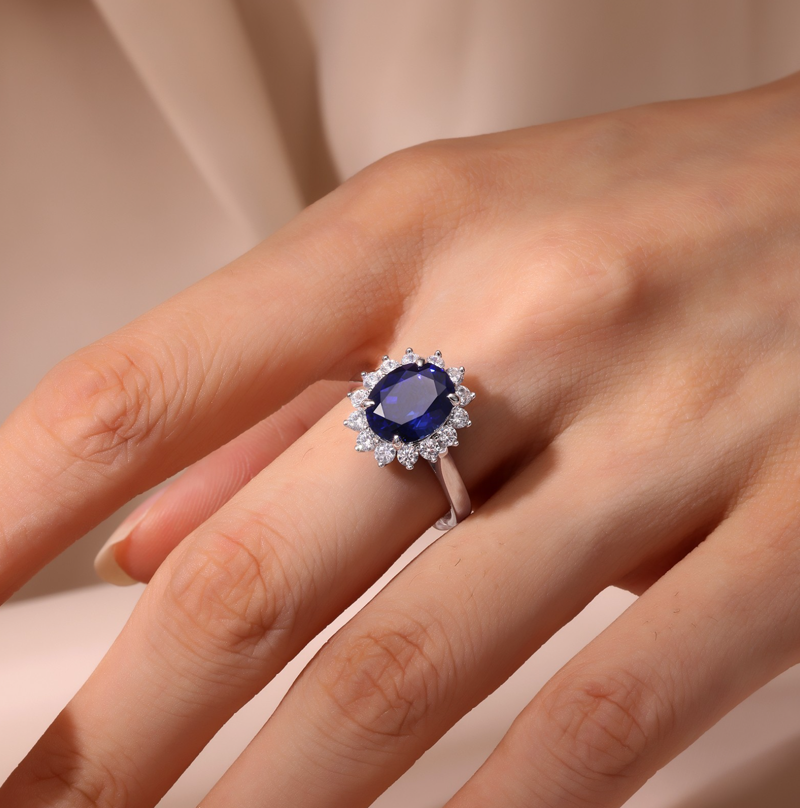 3.1 CTW Halo Engagement Ring