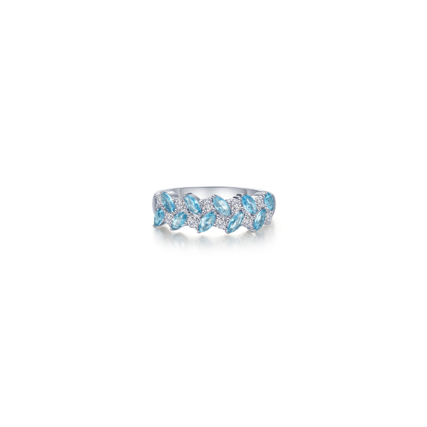 Blue Leaf Canopy Ring