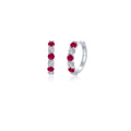 Josie Ruby Hoop Earrings