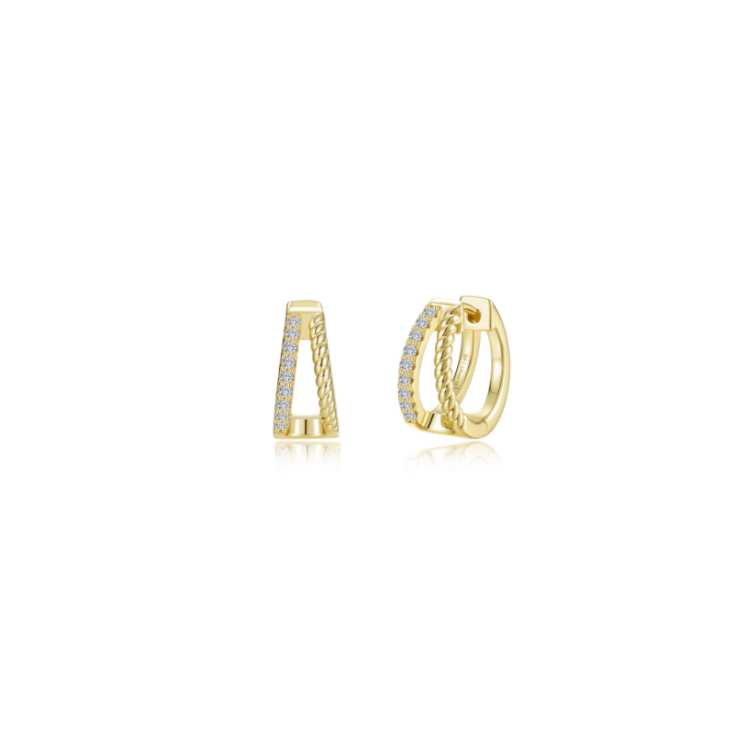 Sienna Split Huggie Earrings