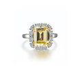 Emerald-Cut Halo Engagement Ring
