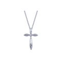 0.02 CTW Cross Pendant Necklace
