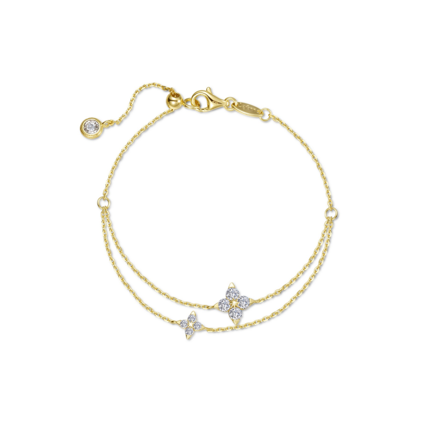 Gold Trillium Station Bracelet