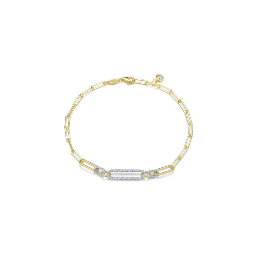 LaFonn CTTW 0.85 2-Tone Paperclip Bracelet