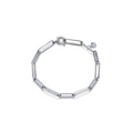 LaFonn CTTW 1.65 Silver Paperclip Bracelet
