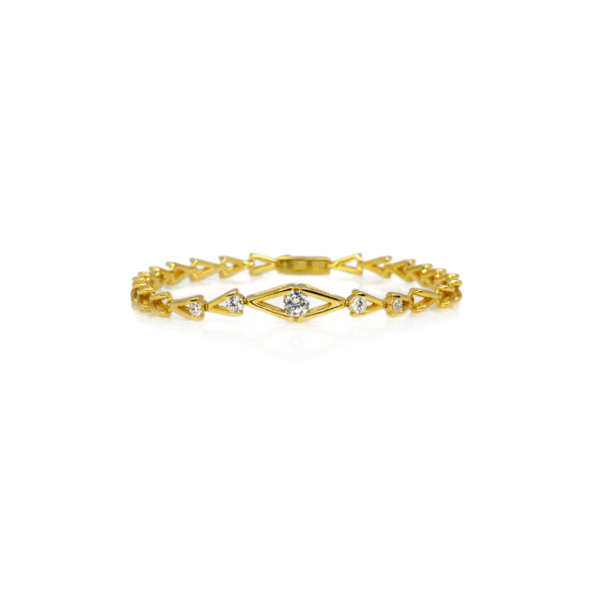 Jada S.S. .925 Gold Basket Bracelet