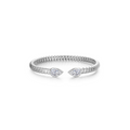 Silver Bezel Teardrop Cuff