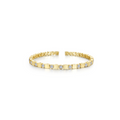 Gold Block & Bezel Cuff