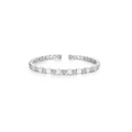 Silver Block & Bezel Cuff