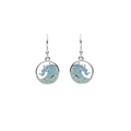 Ocean SS Blue SW Crystal Wave Earrings
