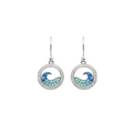 Ocean SS Crystal Wave Drop Earrings