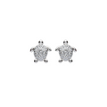 Ocean SS Stud Turtle Crystal Earrings