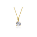 1.5 CTW Gold 4-Prong Solitaire Necklace