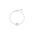 Silver Mother-Of-Pearl Paperclip Bracelet