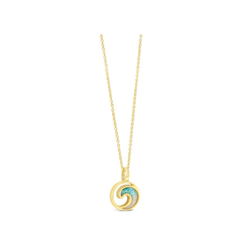 Dune Gold Explorer Wave Turquoise Gradient Necklace