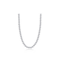 Silver Articulated Bezel Tennis Necklace