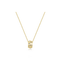 Gold Barrel Beat Pendant Necklace