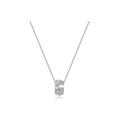 Silver Barrel Beat Pendant Necklace
